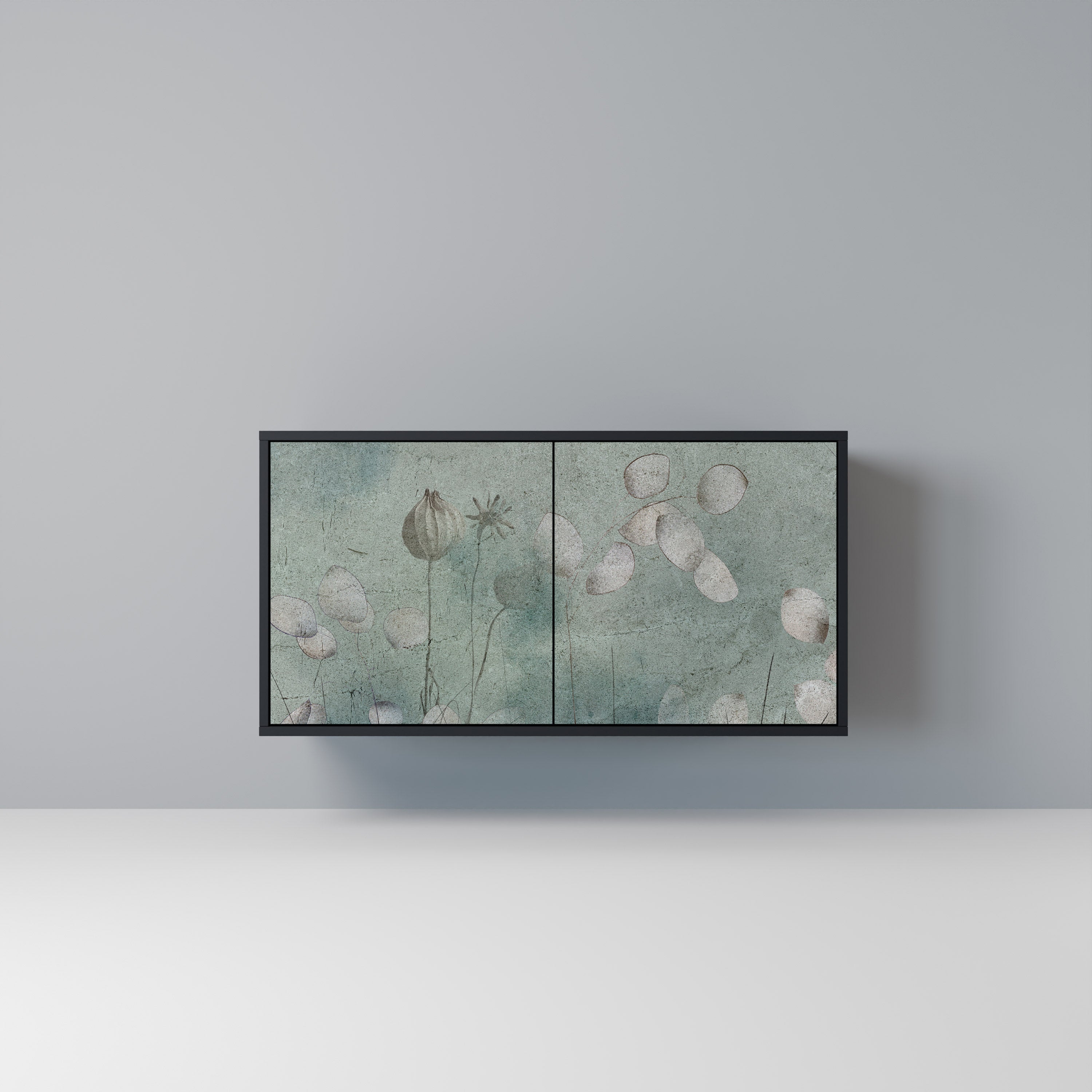 NIGHT LADY Sideboard mit 2 Türen in Schwarz