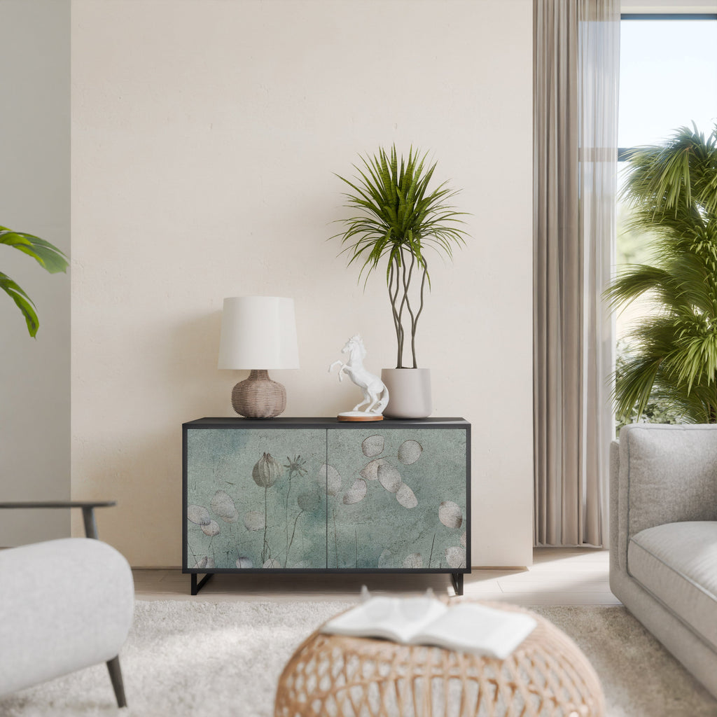 NIGHT LADY Sideboard mit 2 Türen in Schwarz