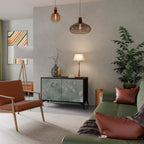 NIGHT LADY Sideboard mit 2 Türen in Schwarz