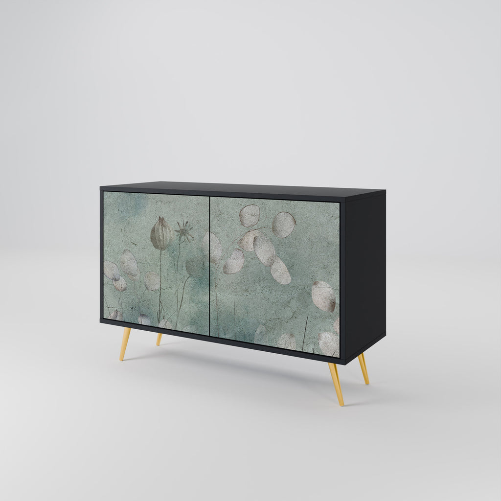 NIGHT LADY Sideboard mit 2 Türen in Schwarz