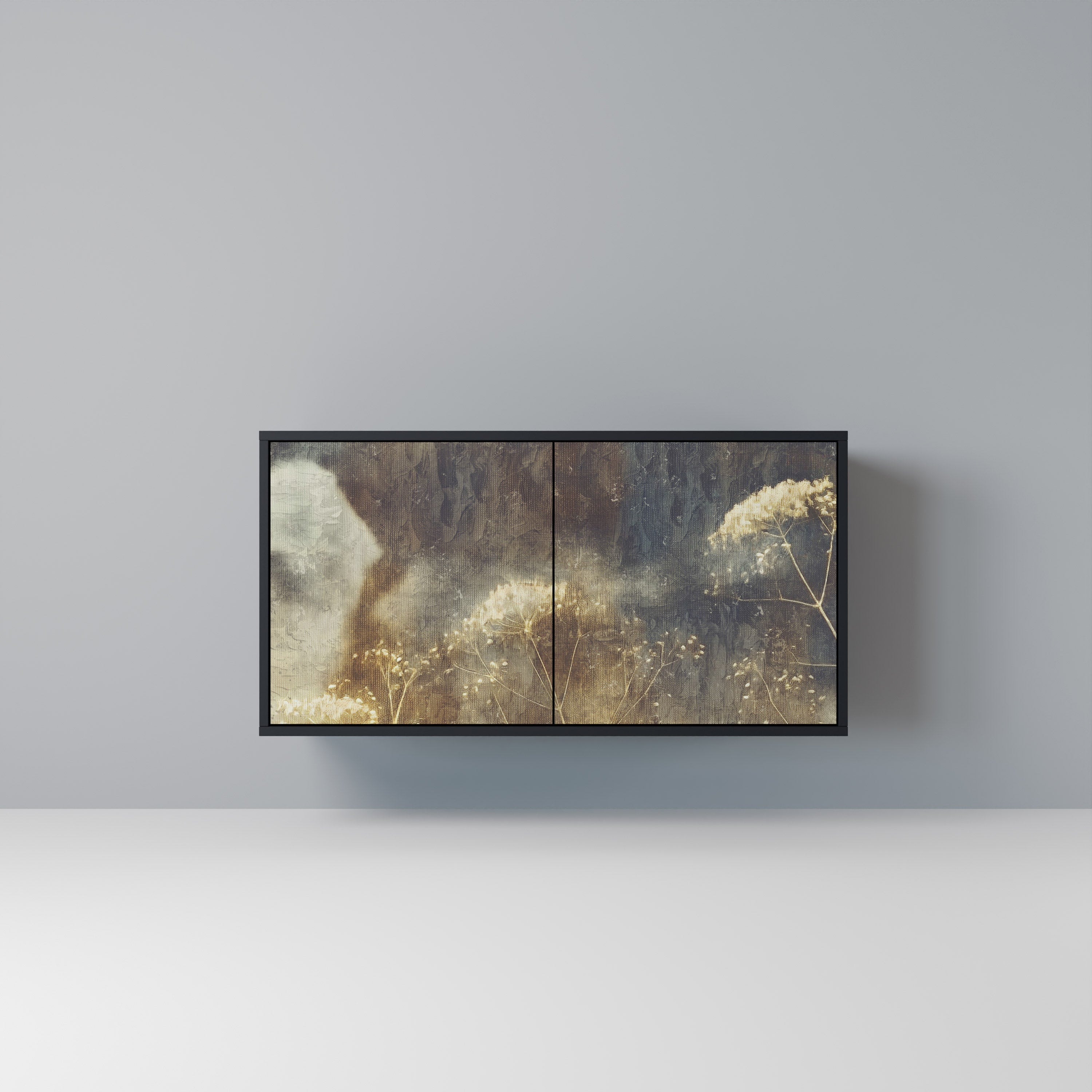 GENTLE POWER Sideboard mit 2 Türen in Schwarz