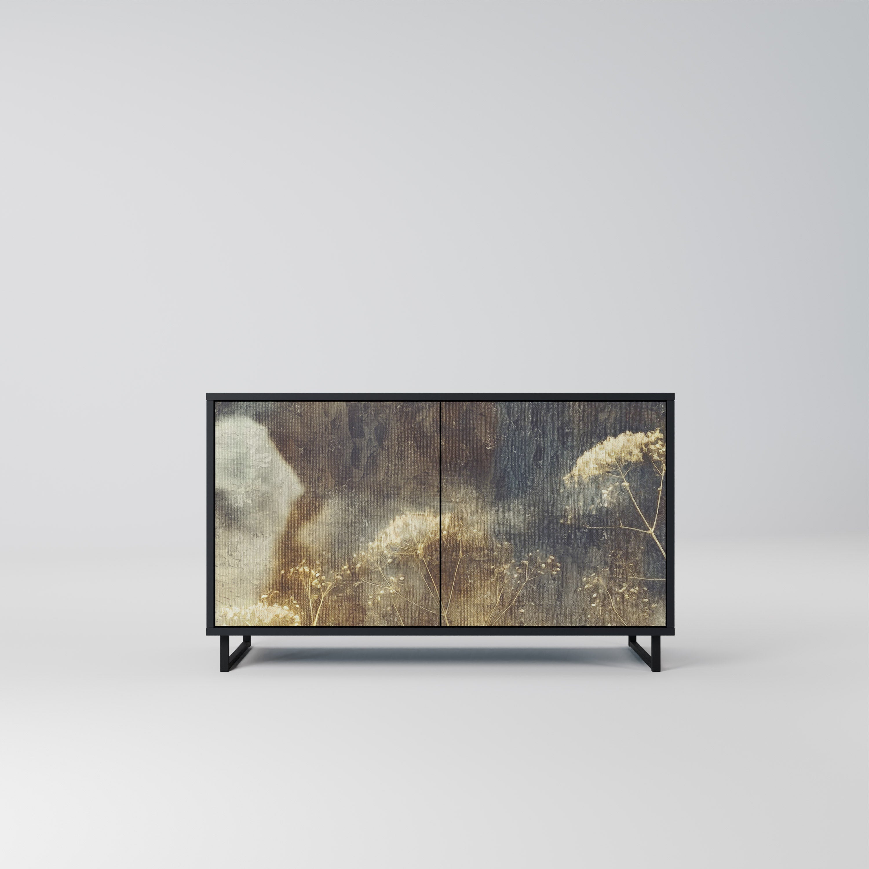 GENTLE POWER Sideboard mit 2 Türen in Schwarz