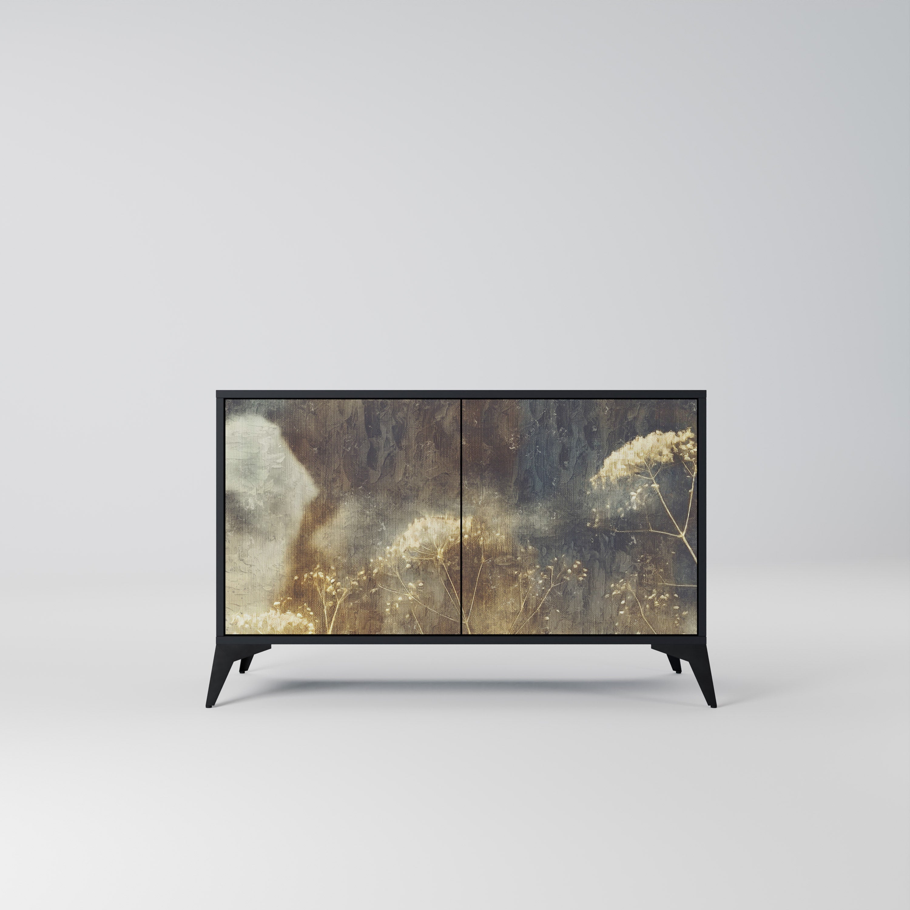 GENTLE POWER Sideboard mit 2 Türen in Schwarz