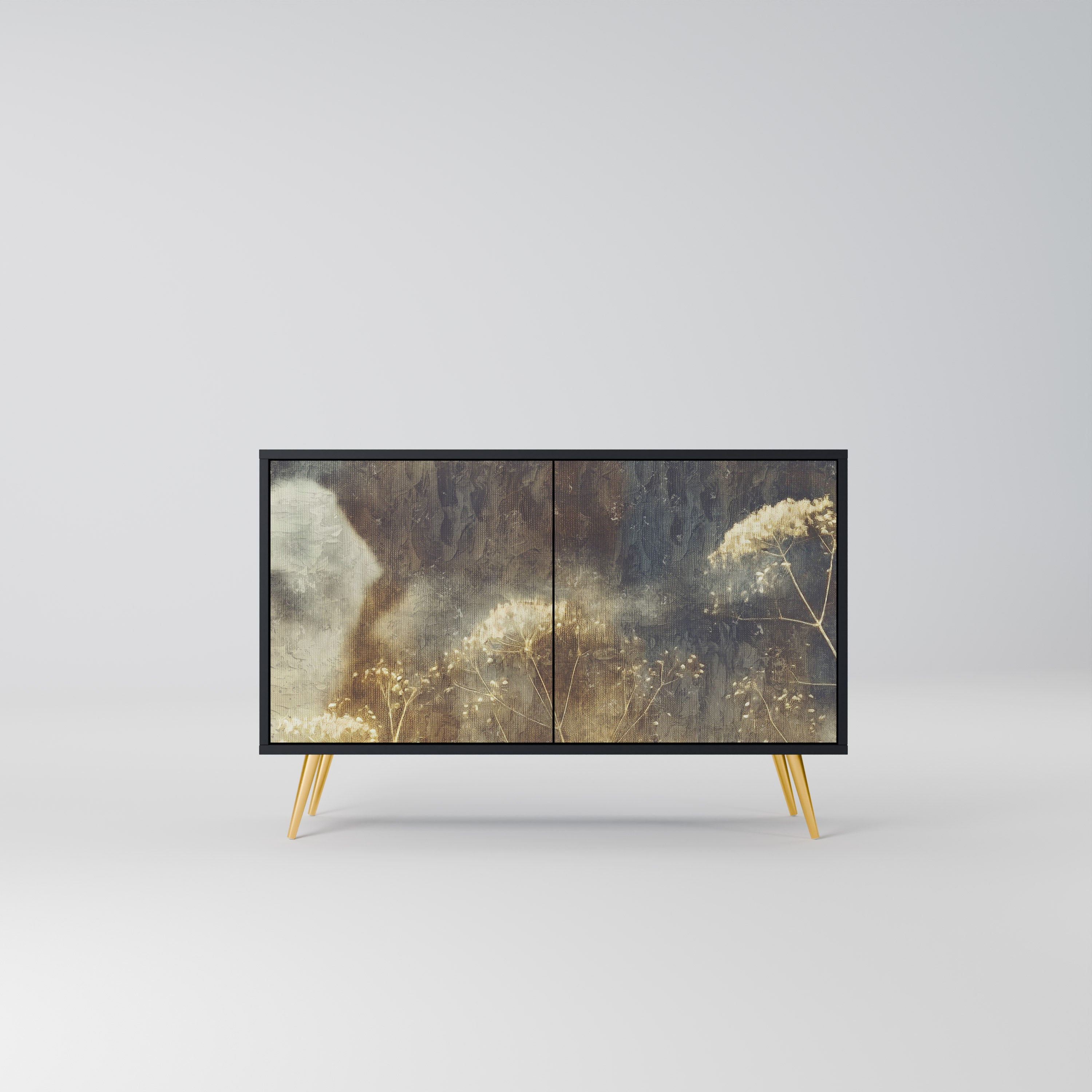 GENTLE POWER Sideboard mit 2 Türen in Schwarz