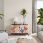 PASTEL DESTINY 2-Door Sideboard in Black Finish