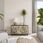 HERBAL GRACE 2-Door Sideboard in Black Finish