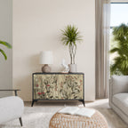 HERBAL GRACE 2-Door Sideboard in Black Finish