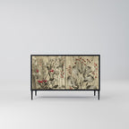 HERBAL GRACE 2-Door Sideboard in Black Finish