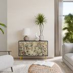 HERBAL GRACE 2-Door Sideboard in Black Finish