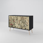 HERBAL GRACE 2-Door Sideboard in Black Finish