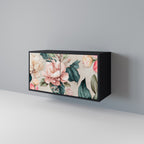 FLORAL GRACE Sideboard mit 2 Türen in Schwarz