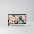 FLORAL GRACE Sideboard mit 2 Türen in Schwarz
