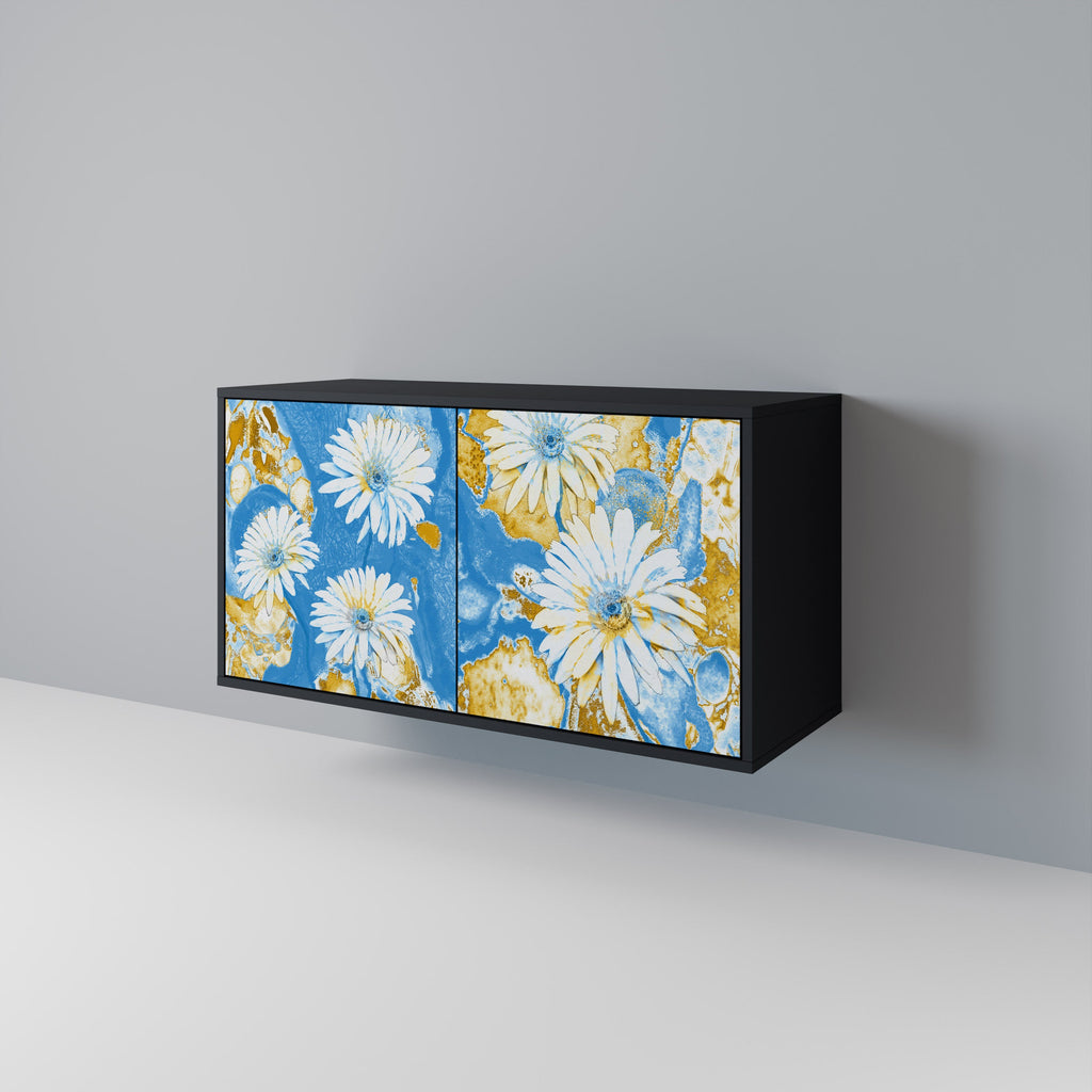 DAISY LUXE 2-Door Sideboard in Black Finish