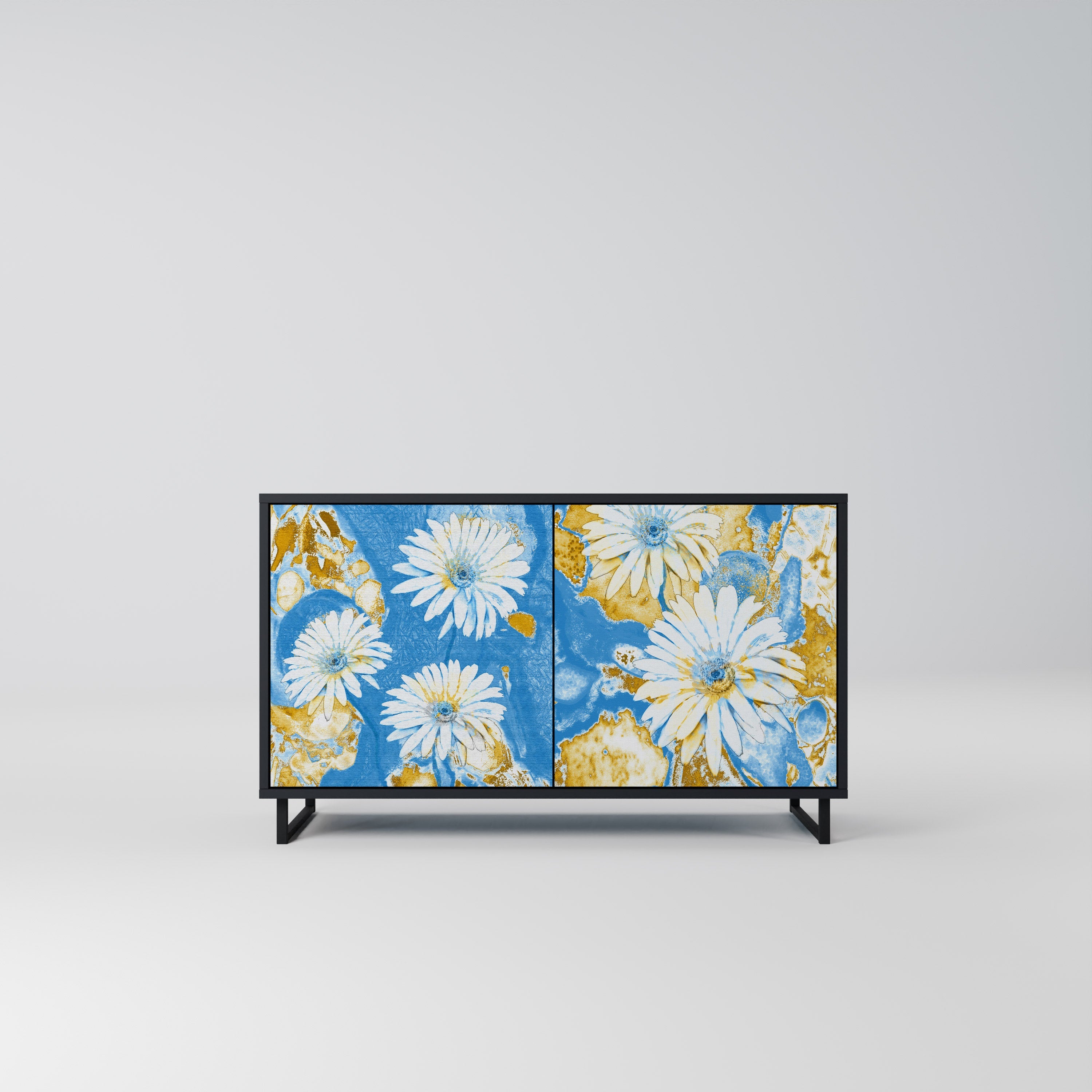 DAISY LUXE Sideboard mit 2 Türen in Schwarz