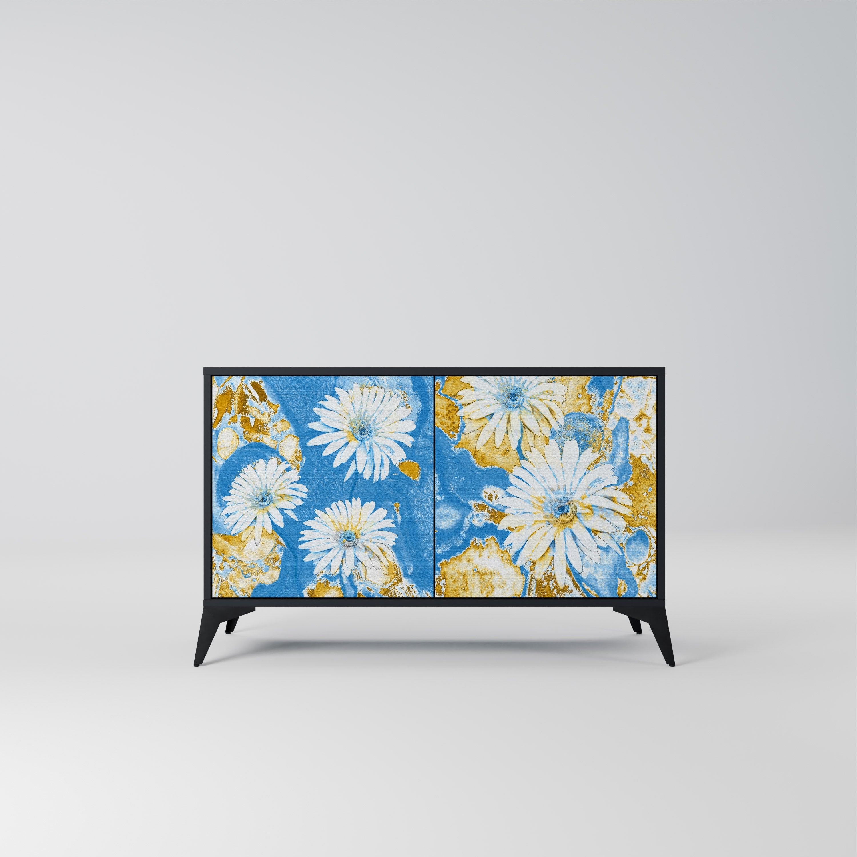 DAISY LUXE Sideboard mit 2 Türen in Schwarz