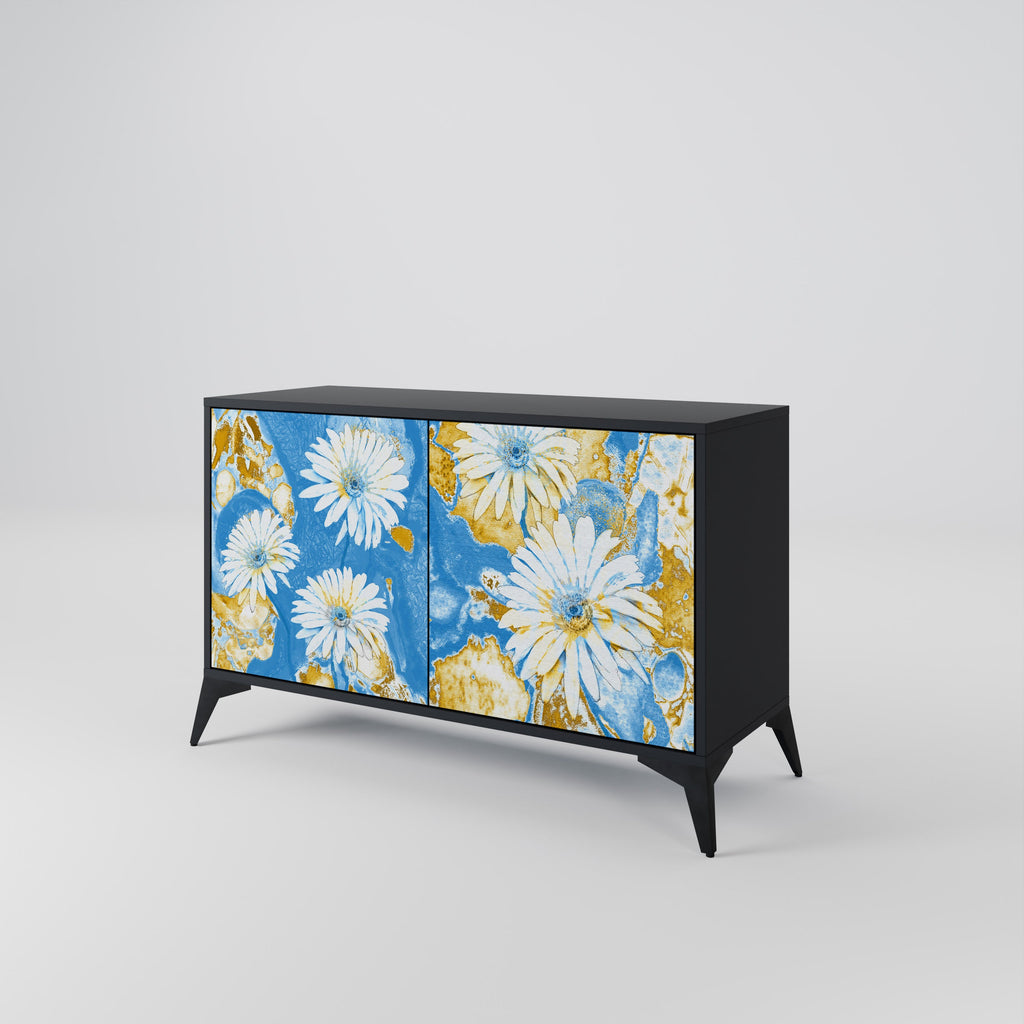 DAISY LUXE 2-Door Sideboard in Black Finish