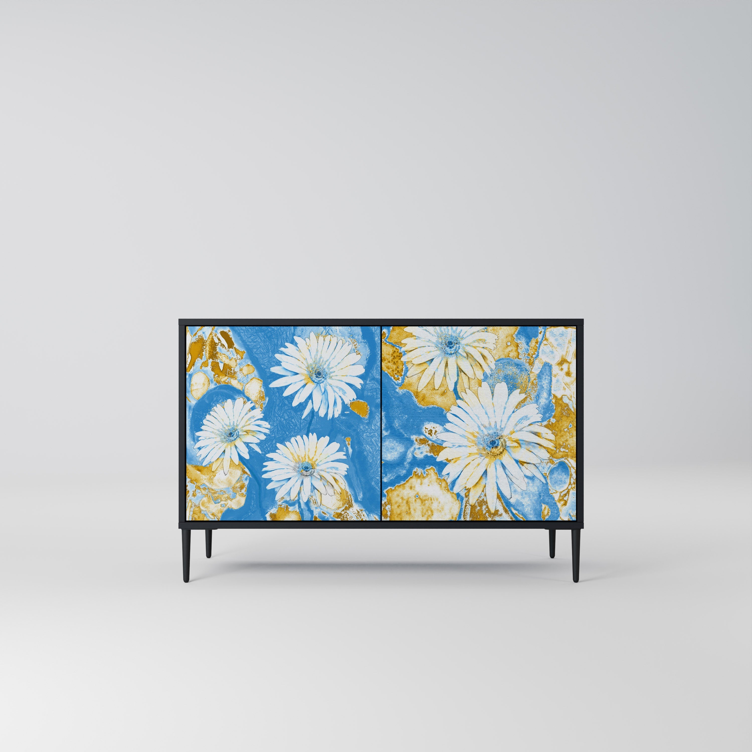 DAISY LUXE Sideboard mit 2 Türen in Schwarz