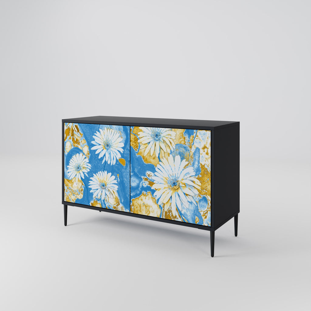 DAISY LUXE 2-Door Sideboard in Black Finish