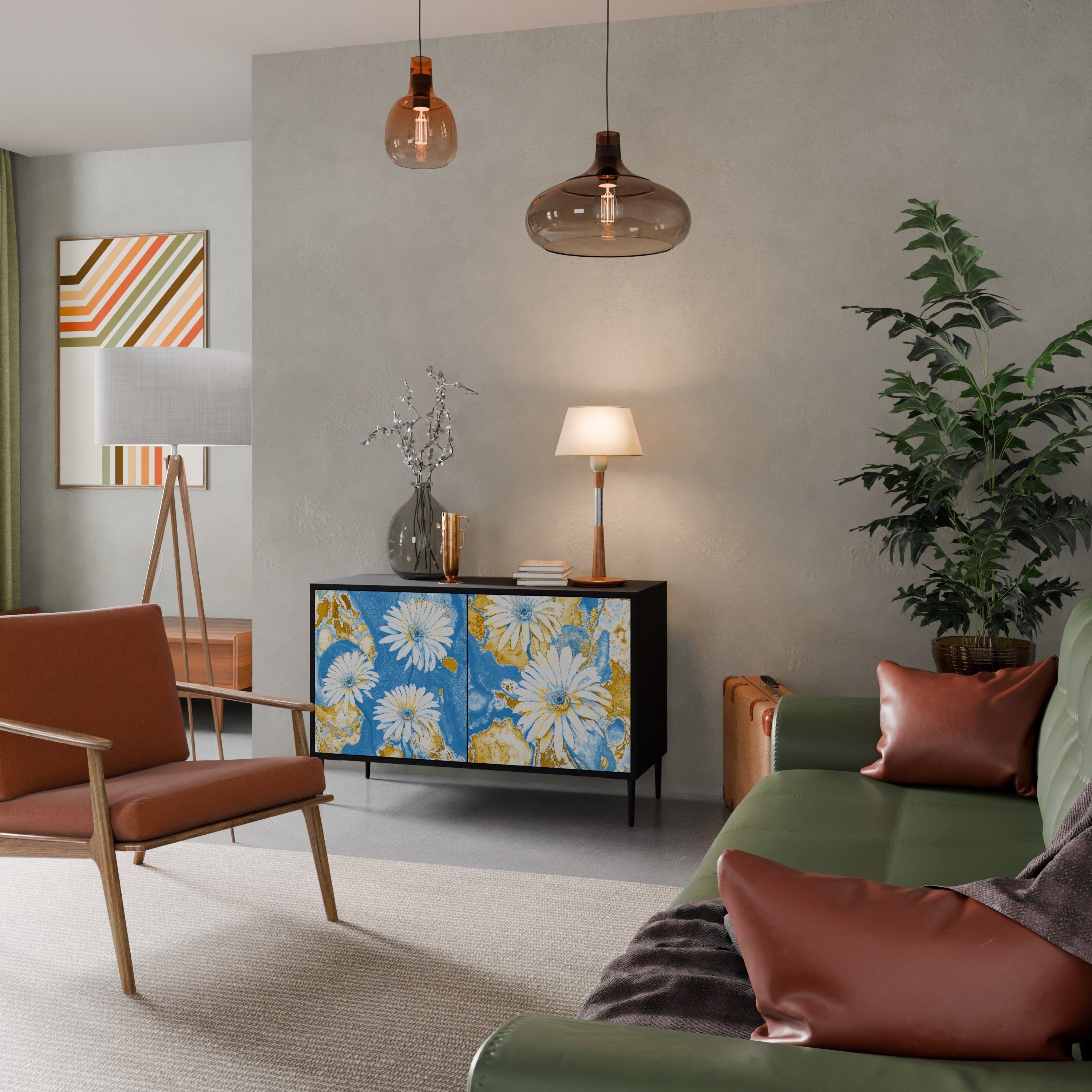 DAISY LUXE Sideboard mit 2 Türen in Schwarz