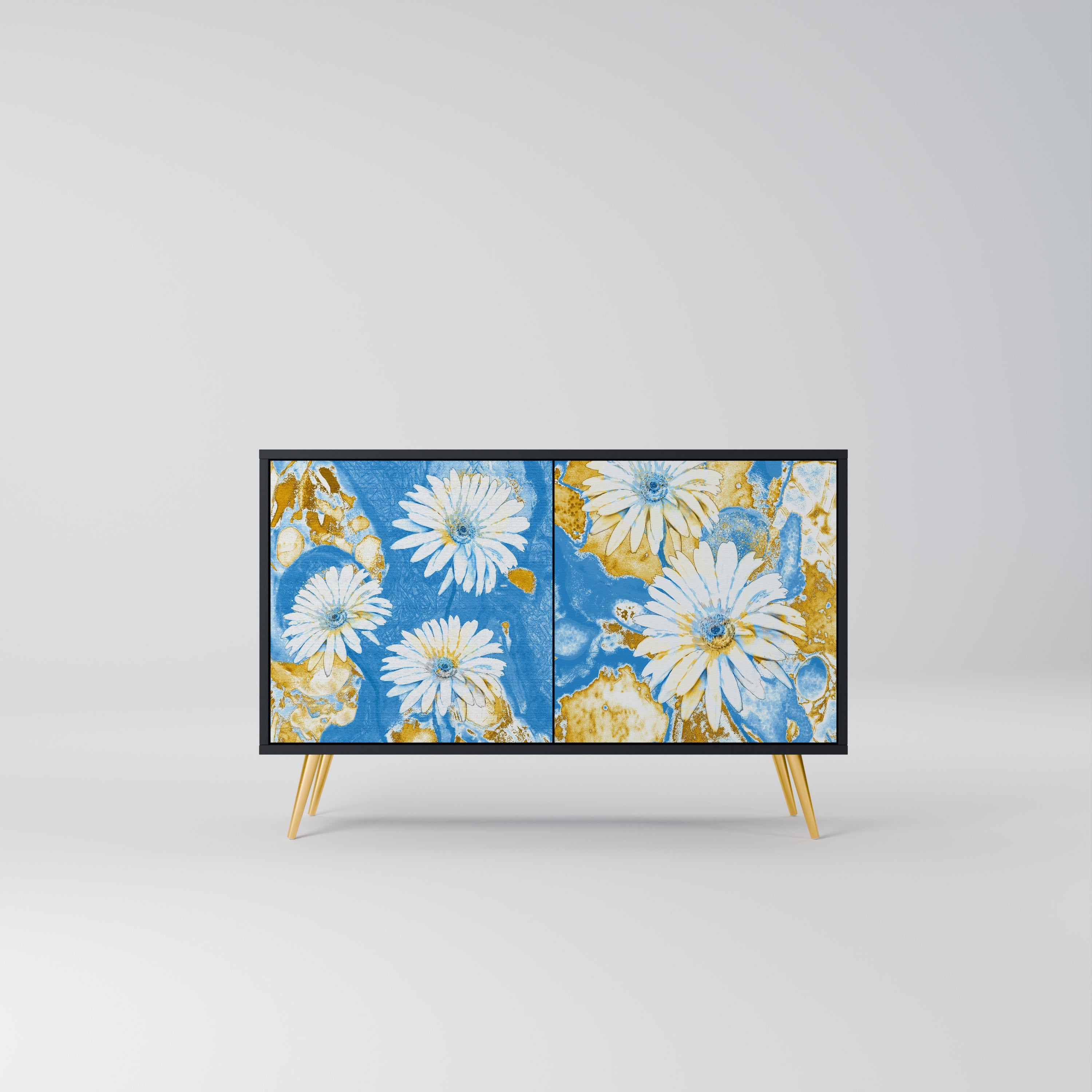 DAISY LUXE Sideboard mit 2 Türen in Schwarz