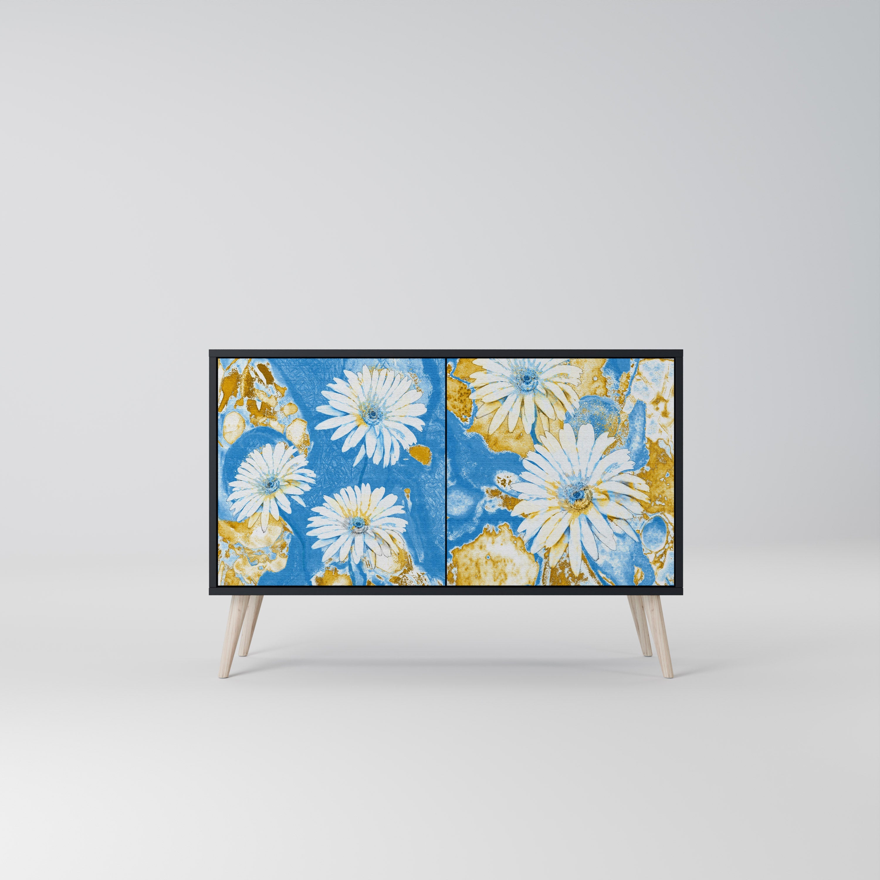 DAISY LUXE Sideboard mit 2 Türen in Schwarz