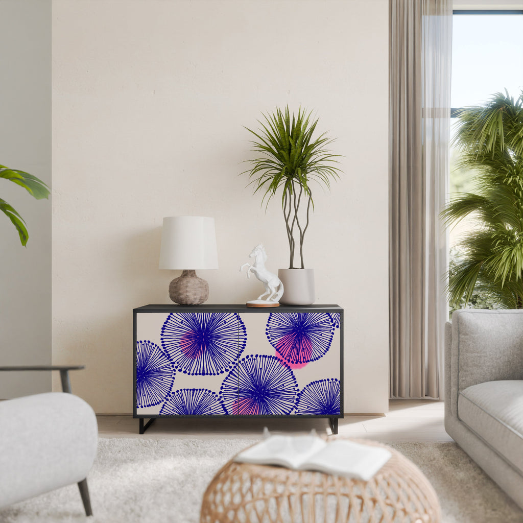 MAGIC NATURE 2-Door Sideboard in Black Finish