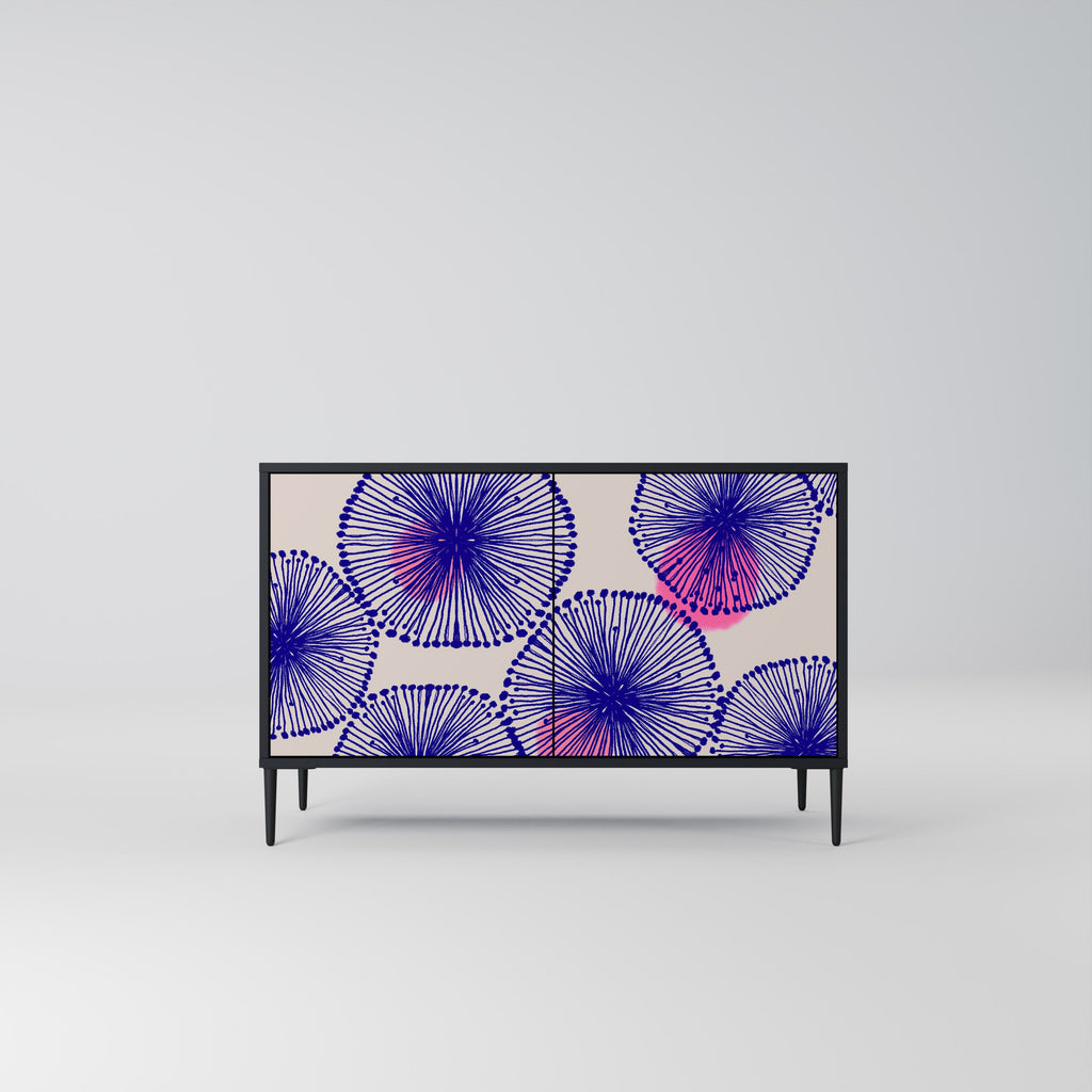 MAGIC NATURE 2-Door Sideboard in Black Finish