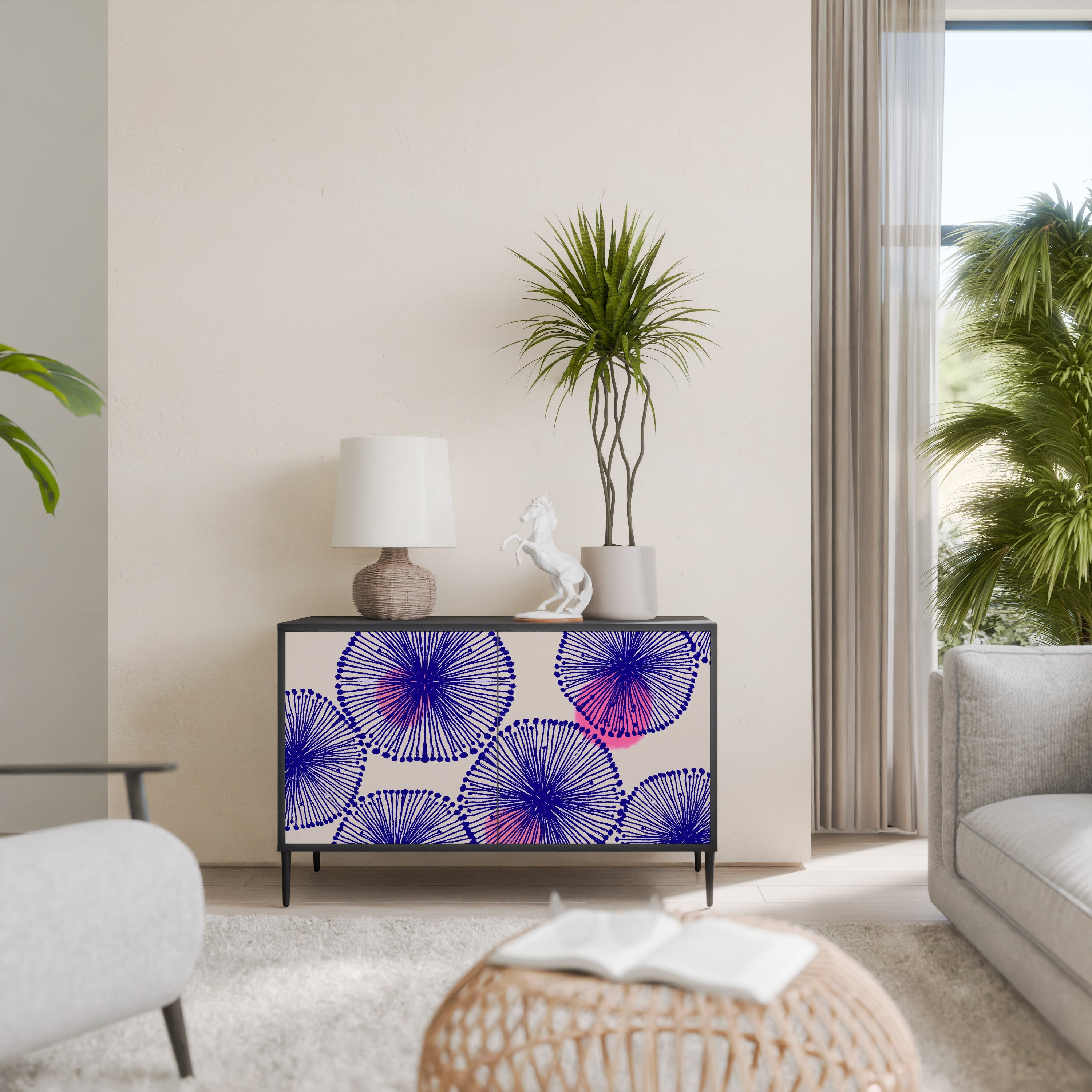 MAGIC NATURE Sideboard mit 2 Türen in Schwarz