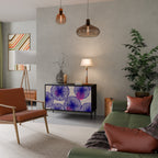 MAGIC NATURE 2-Door Sideboard in Black Finish