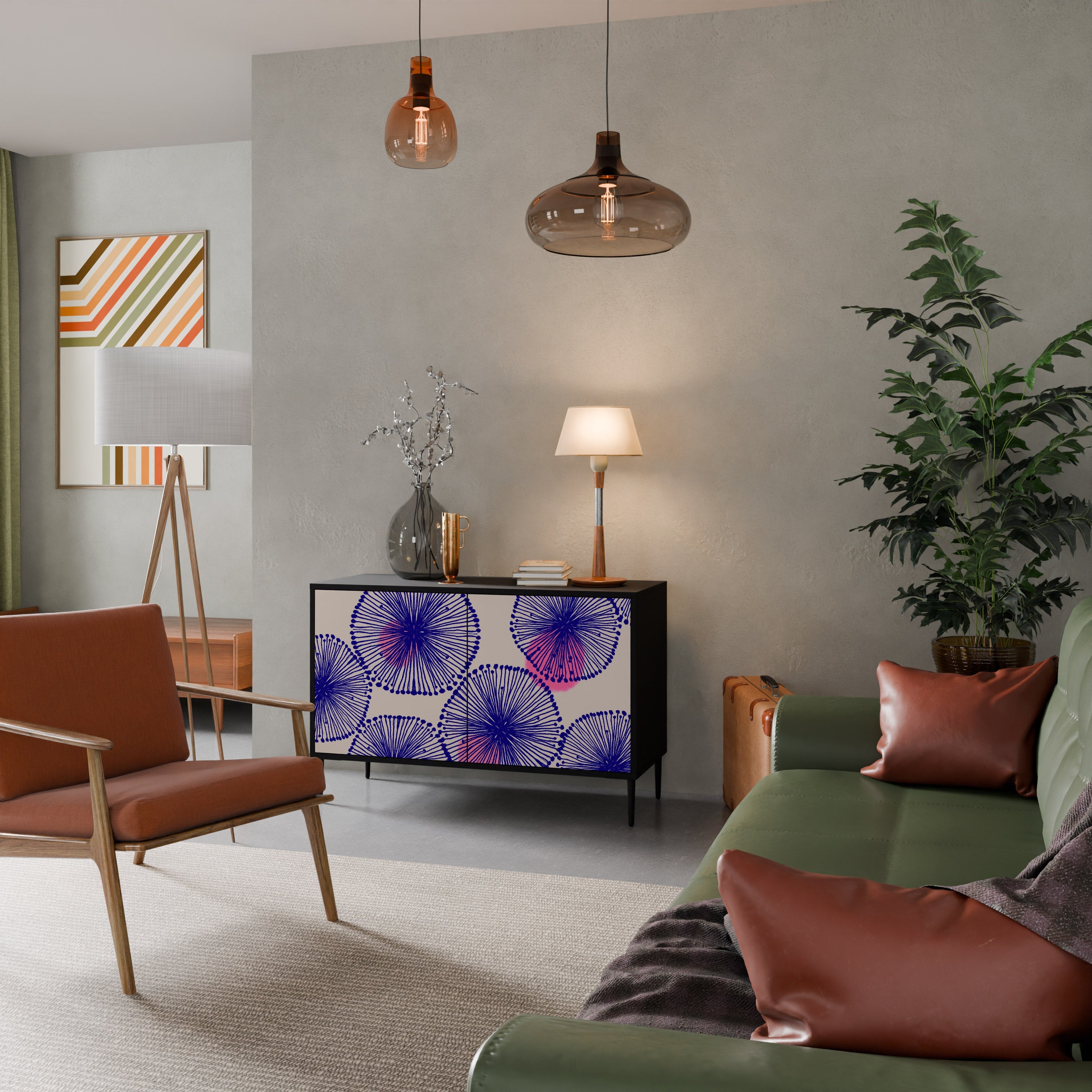 MAGIC NATURE Sideboard mit 2 Türen in Schwarz