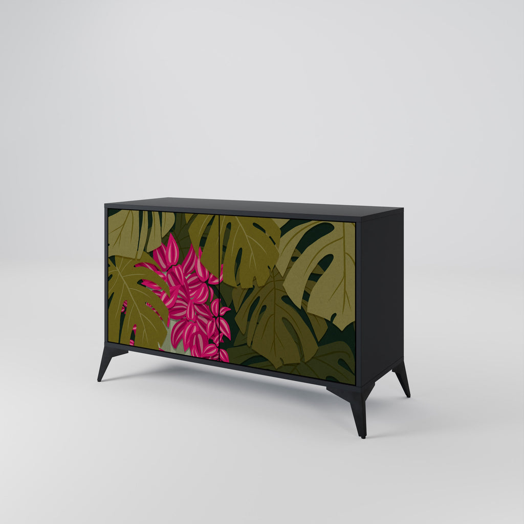 TROPICAL BEAUTY Sideboard mit 2 Türen in Schwarz