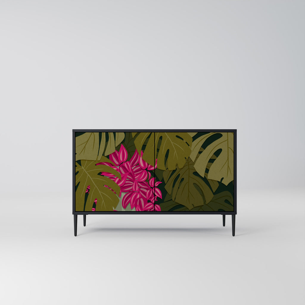 TROPICAL BEAUTY Sideboard mit 2 Türen in Schwarz