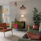 TROPICAL BEAUTY Sideboard mit 2 Türen in Schwarz