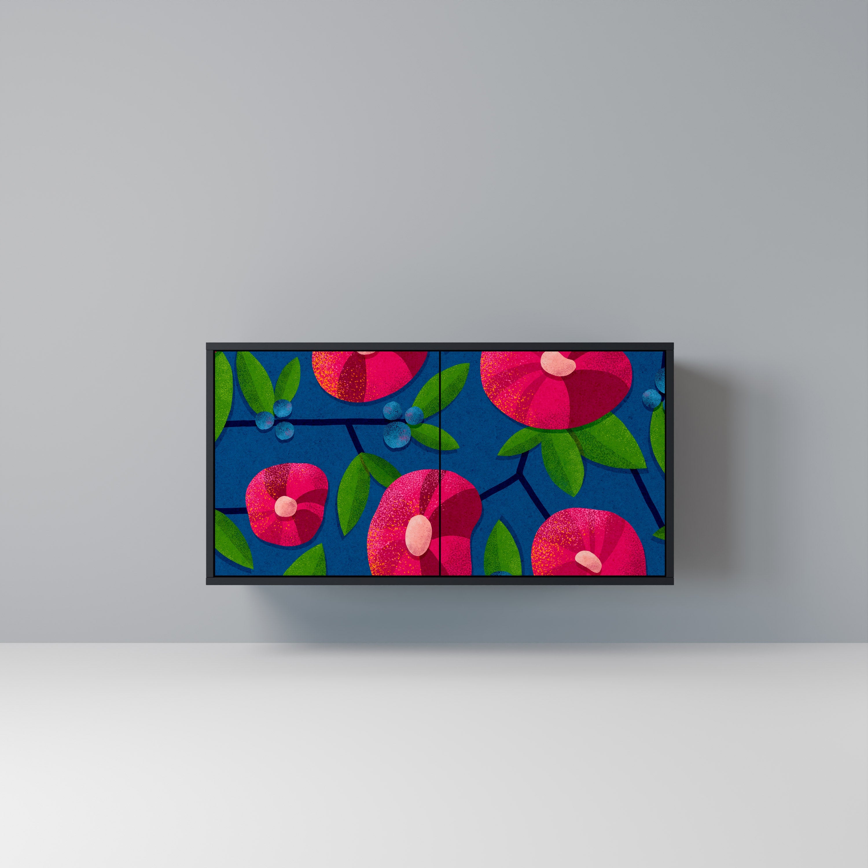 SPRING THOUGHTS Sideboard mit 2 Türen in Schwarz