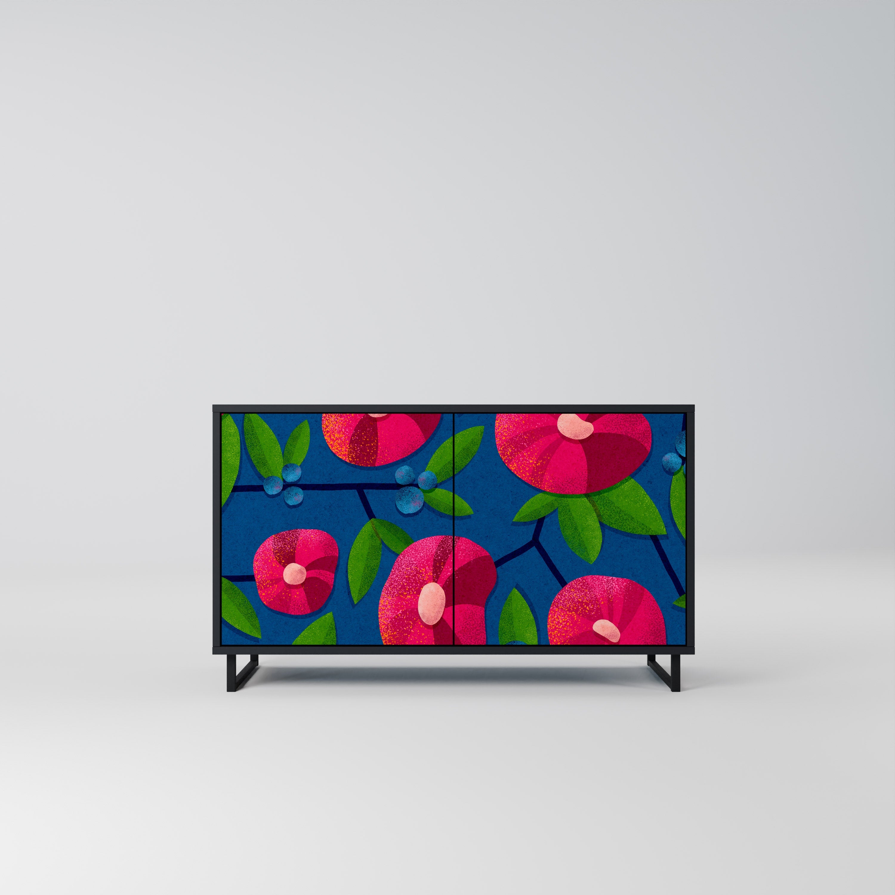 SPRING THOUGHTS Sideboard mit 2 Türen in Schwarz