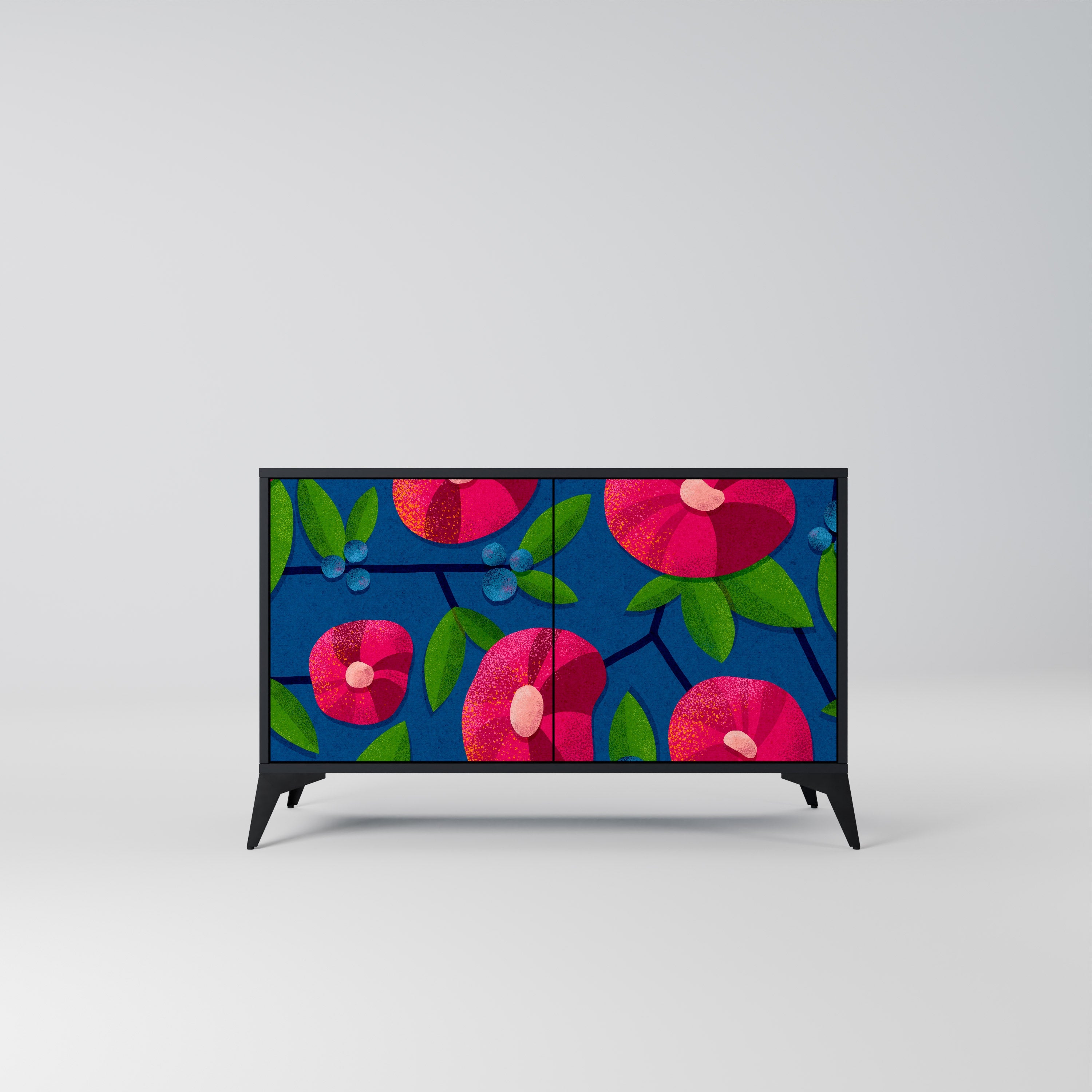 SPRING THOUGHTS Sideboard mit 2 Türen in Schwarz