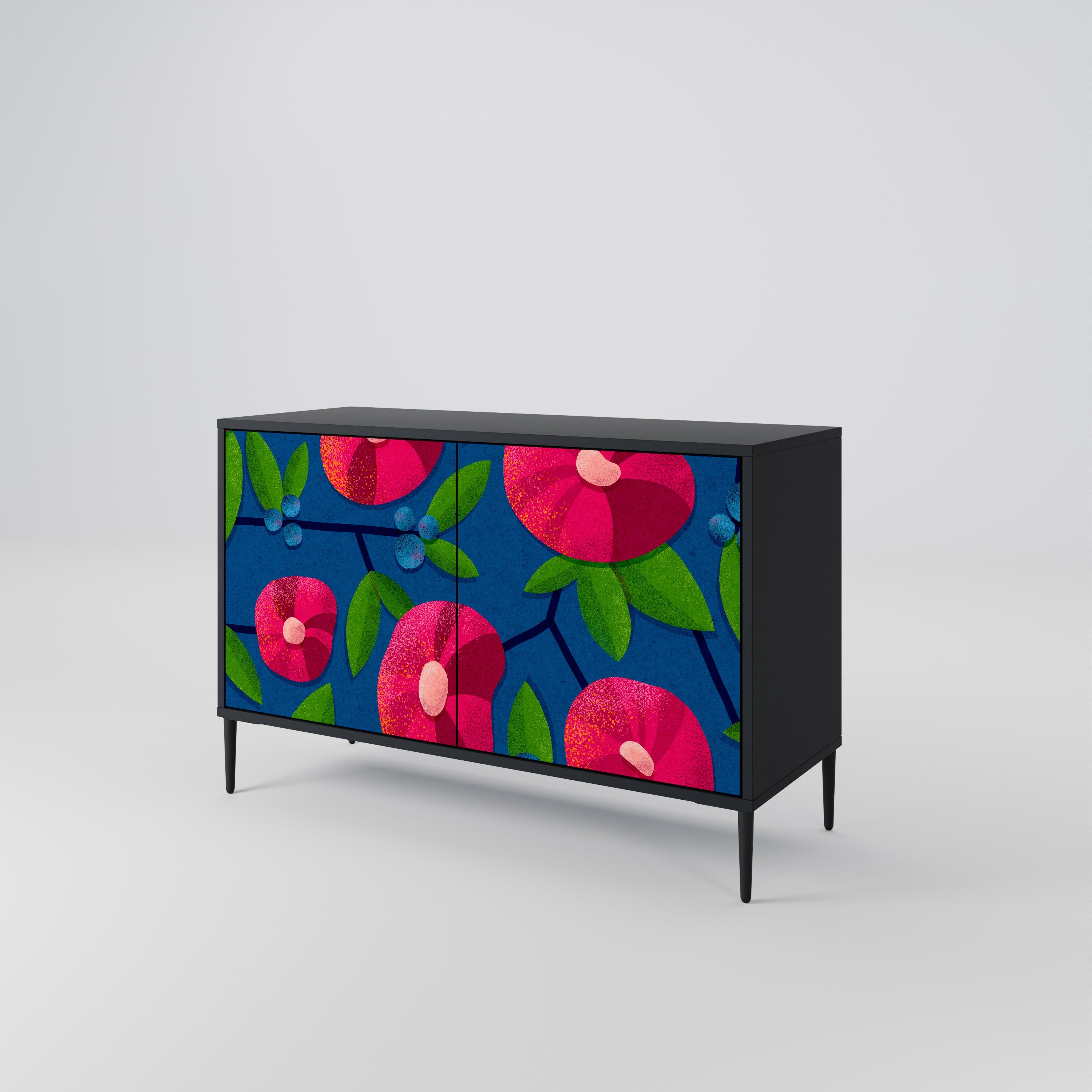 SPRING THOUGHTS Sideboard mit 2 Türen in Schwarz