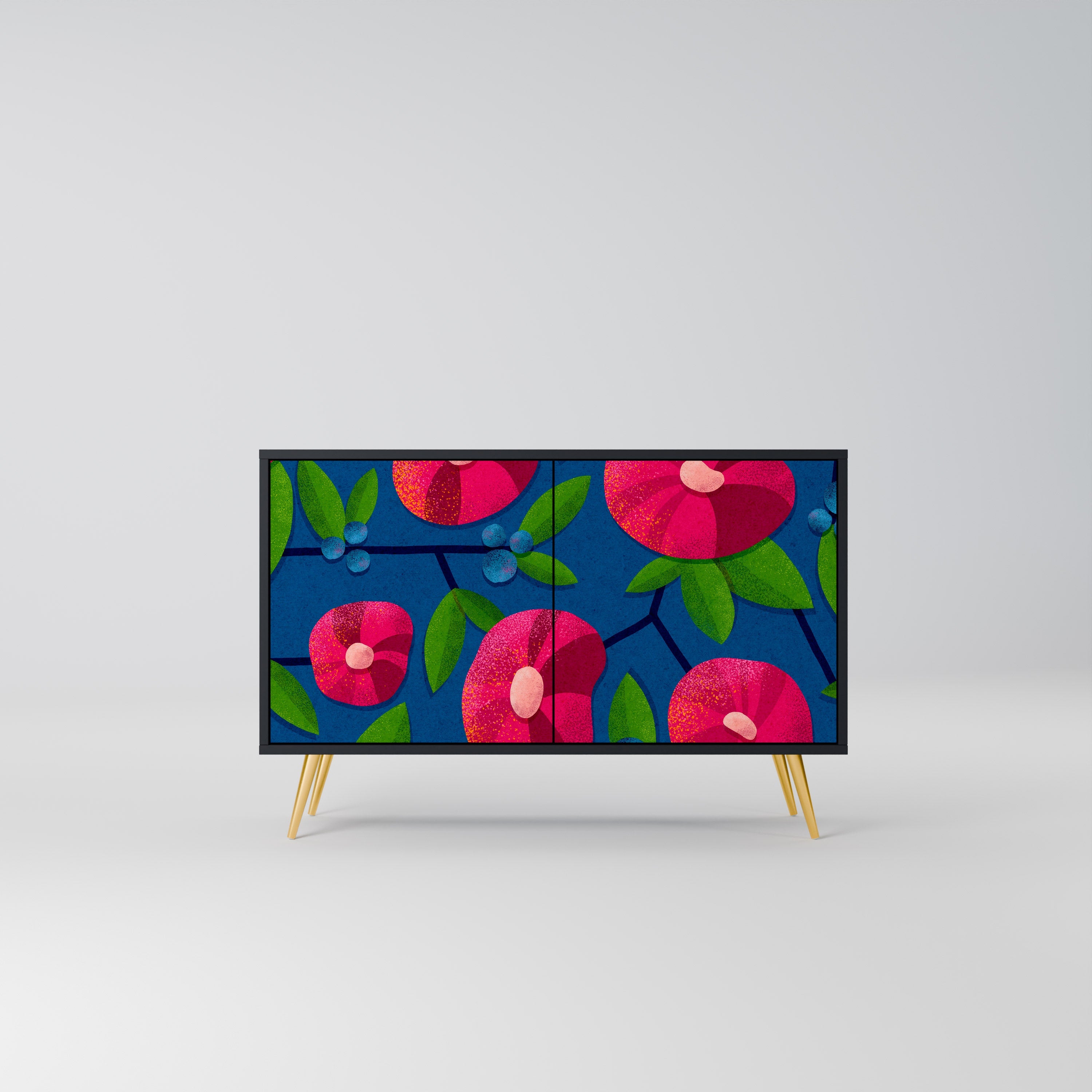 SPRING THOUGHTS Sideboard mit 2 Türen in Schwarz