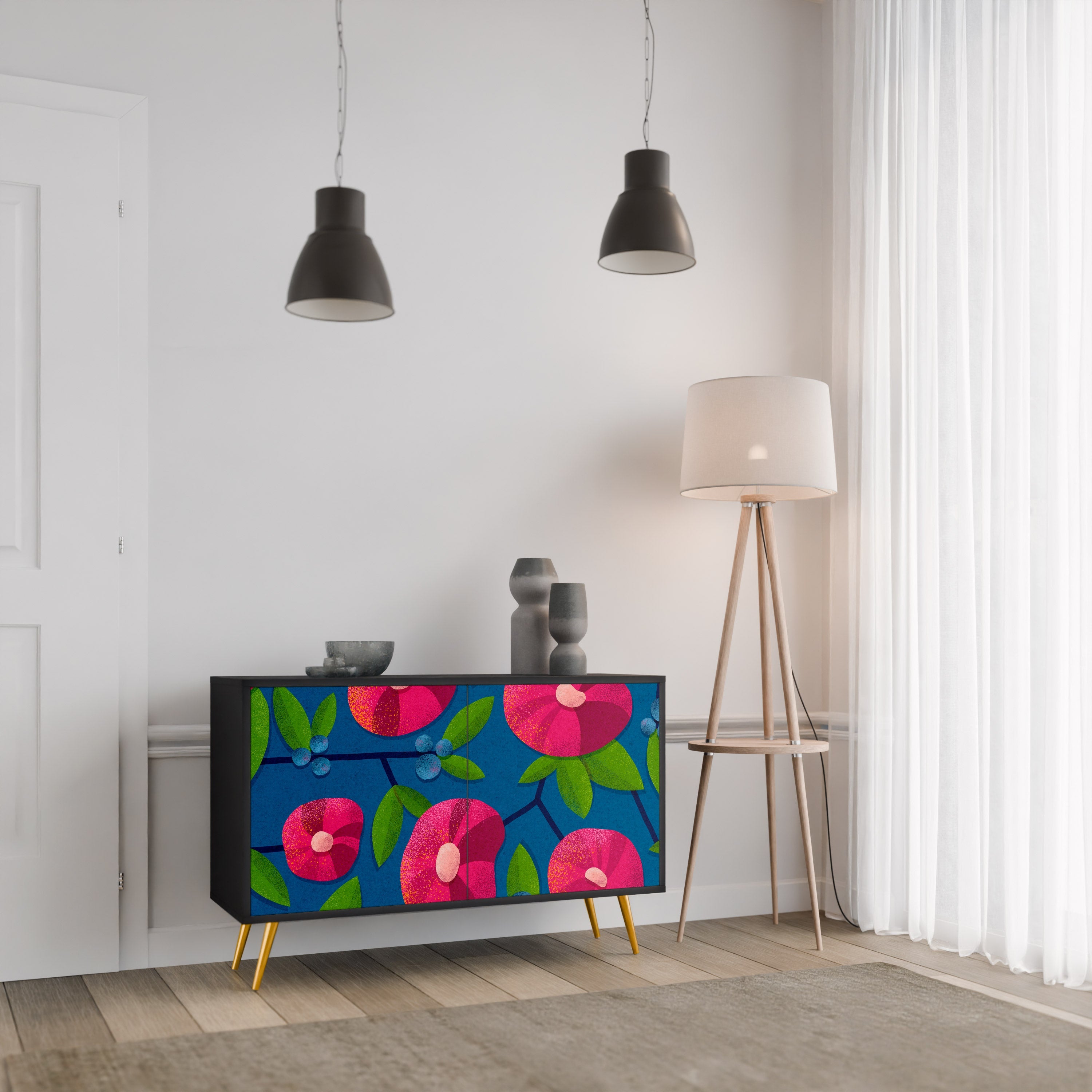 SPRING THOUGHTS 2-Door Sideboard in Black Finish