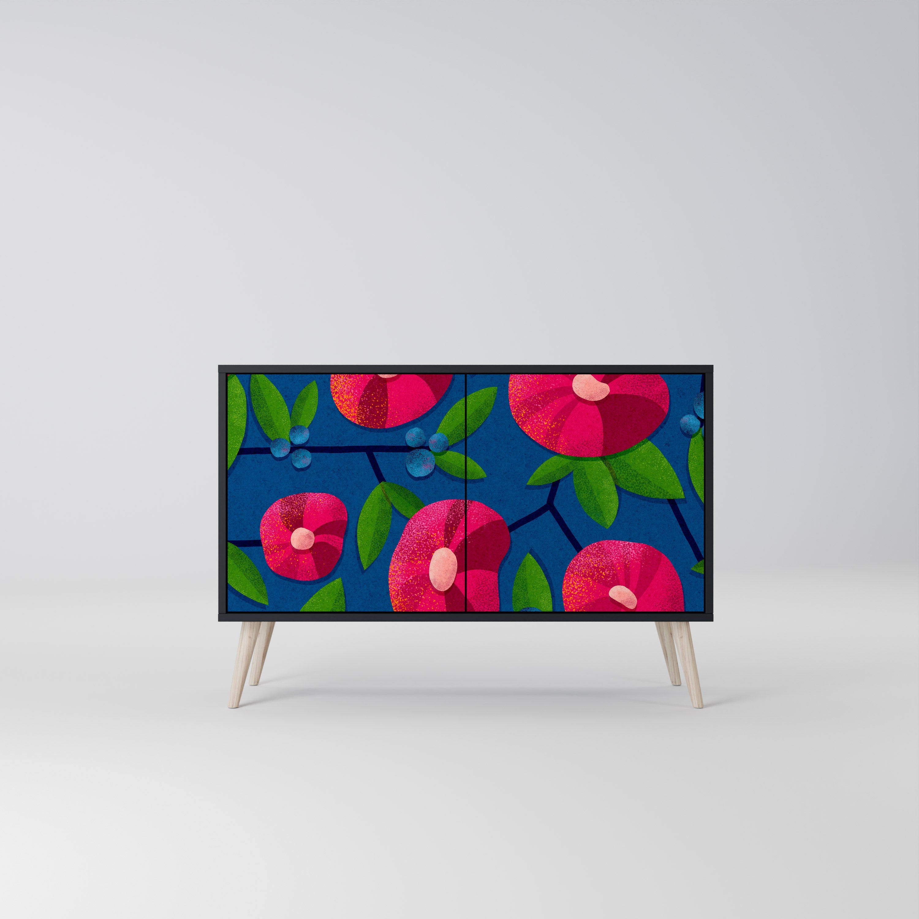 SPRING THOUGHTS Sideboard mit 2 Türen in Schwarz