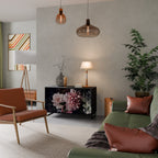 PURE BLOSSOM Sideboard mit 2 Türen in Schwarz