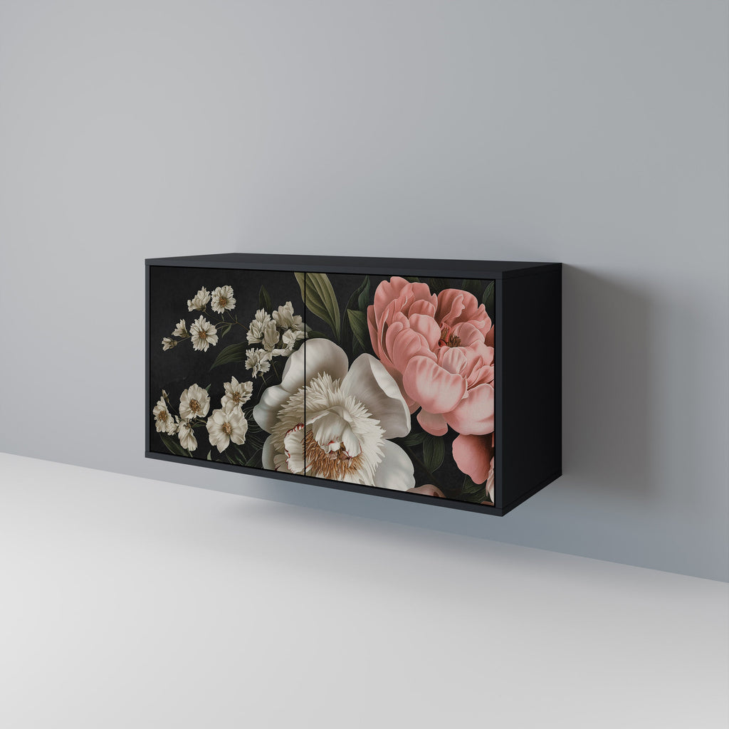 LUSH ELEGANCE 2-Door Sideboard in Black Finish