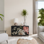 LUSH ELEGANCE 2-Door Sideboard in Black Finish