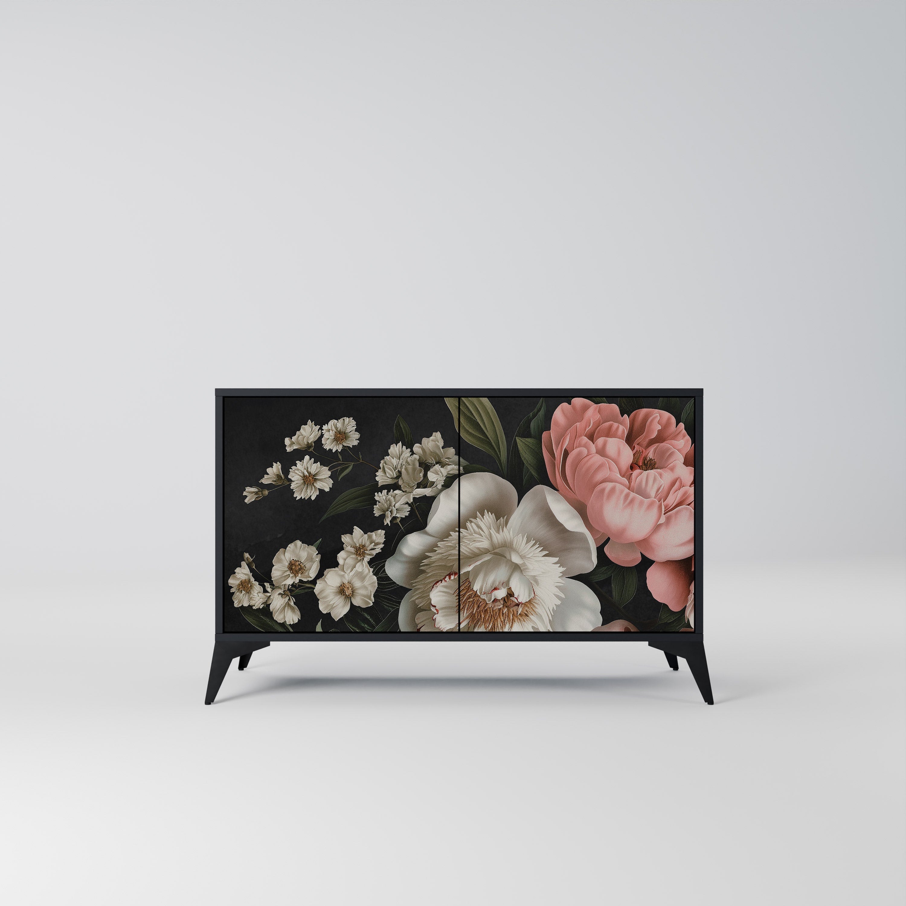 LUSH ELEGANCE Sideboard mit 2 Türen in Schwarz