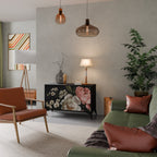 LUSH ELEGANCE 2-Door Sideboard in Black Finish