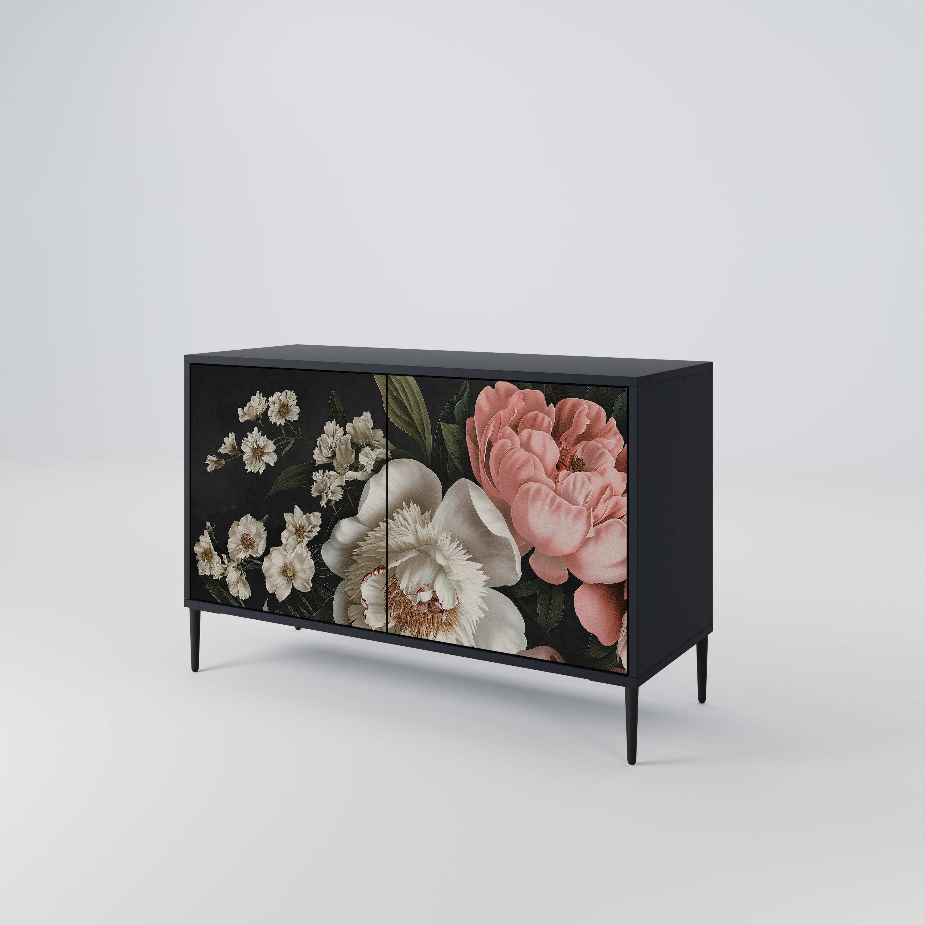 LUSH ELEGANCE Sideboard mit 2 Türen in Schwarz
