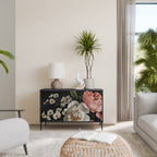 LUSH ELEGANCE 2-Door Sideboard in Black Finish