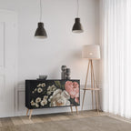 LUSH ELEGANCE 2-Door Sideboard in Black Finish