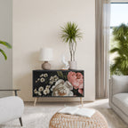 LUSH ELEGANCE 2-Door Sideboard in Black Finish