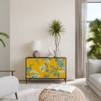 YELLOW CHINOISERIE Sideboard mit 2 Türen in Schwarz